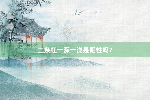 二条杠一深一浅是阳性吗？